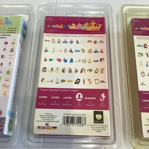 Cricut Disney Cartridge Bundle Lot of 6 Mickey Hello Kitty Tinker bell Belle - Picture 7 of 10